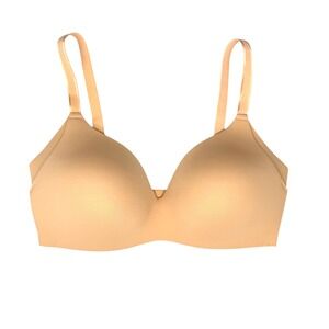 Knix WingWoman Wireless Bra Women Size 4 Beige Excellent Seamless Everyday